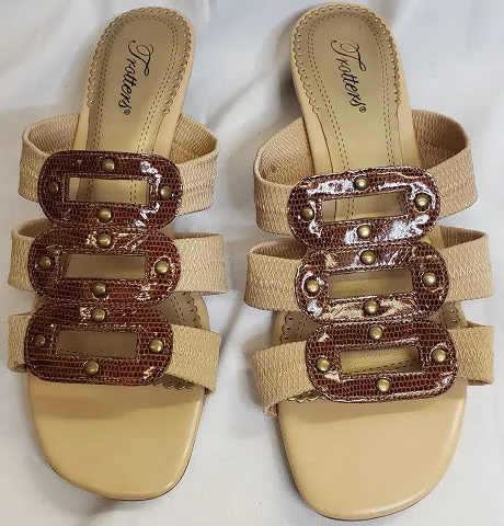 2.5" Adrianne -- Women's Mule -- Tan/Brown Snake Print