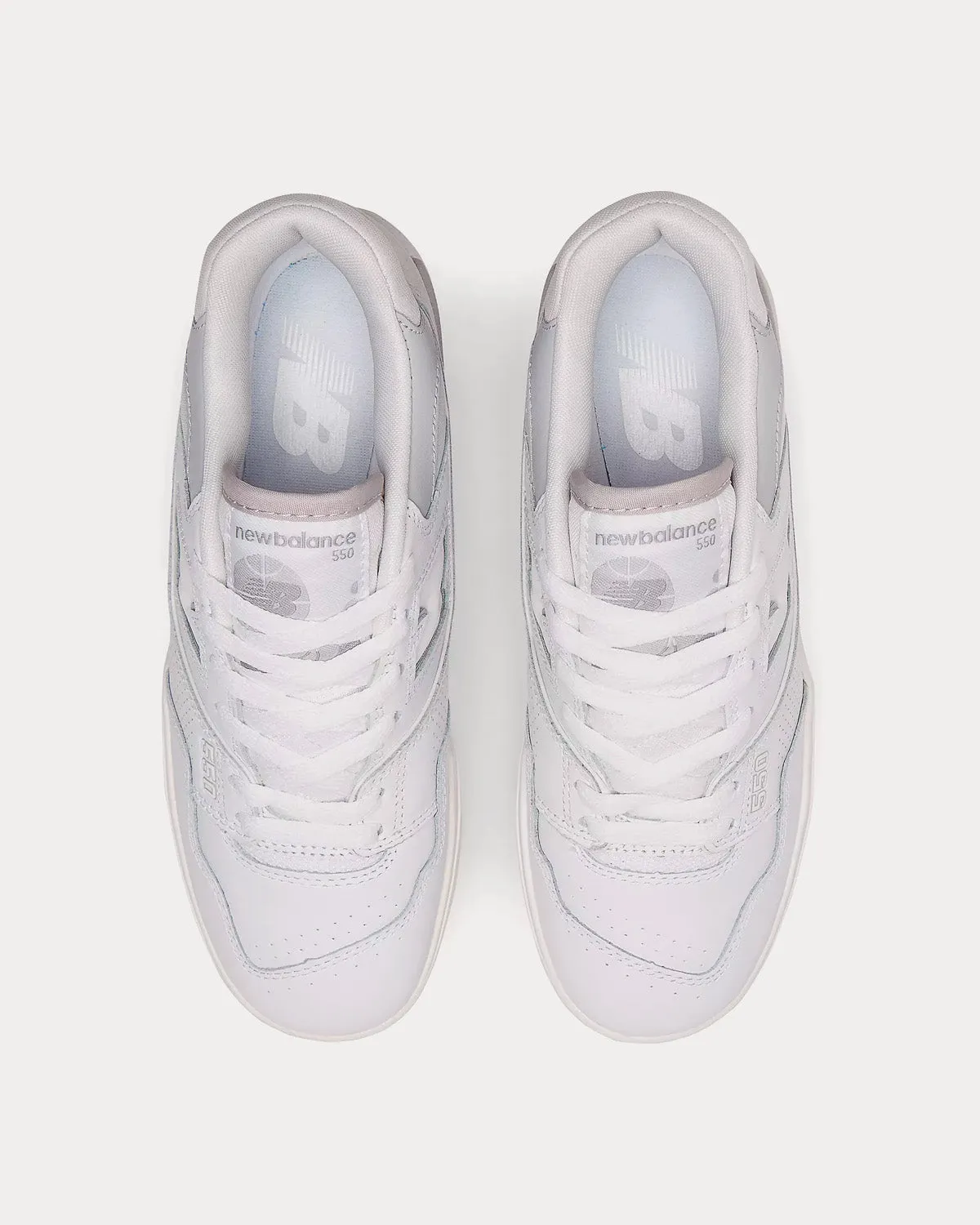 550 White / Rain Cloud / Light Aluminum Low Top Sneakers