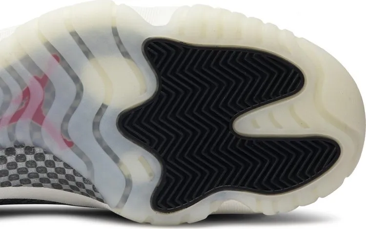 Air Jordan 11 Retro Low Light Bone Snakeskin Sneakers, White