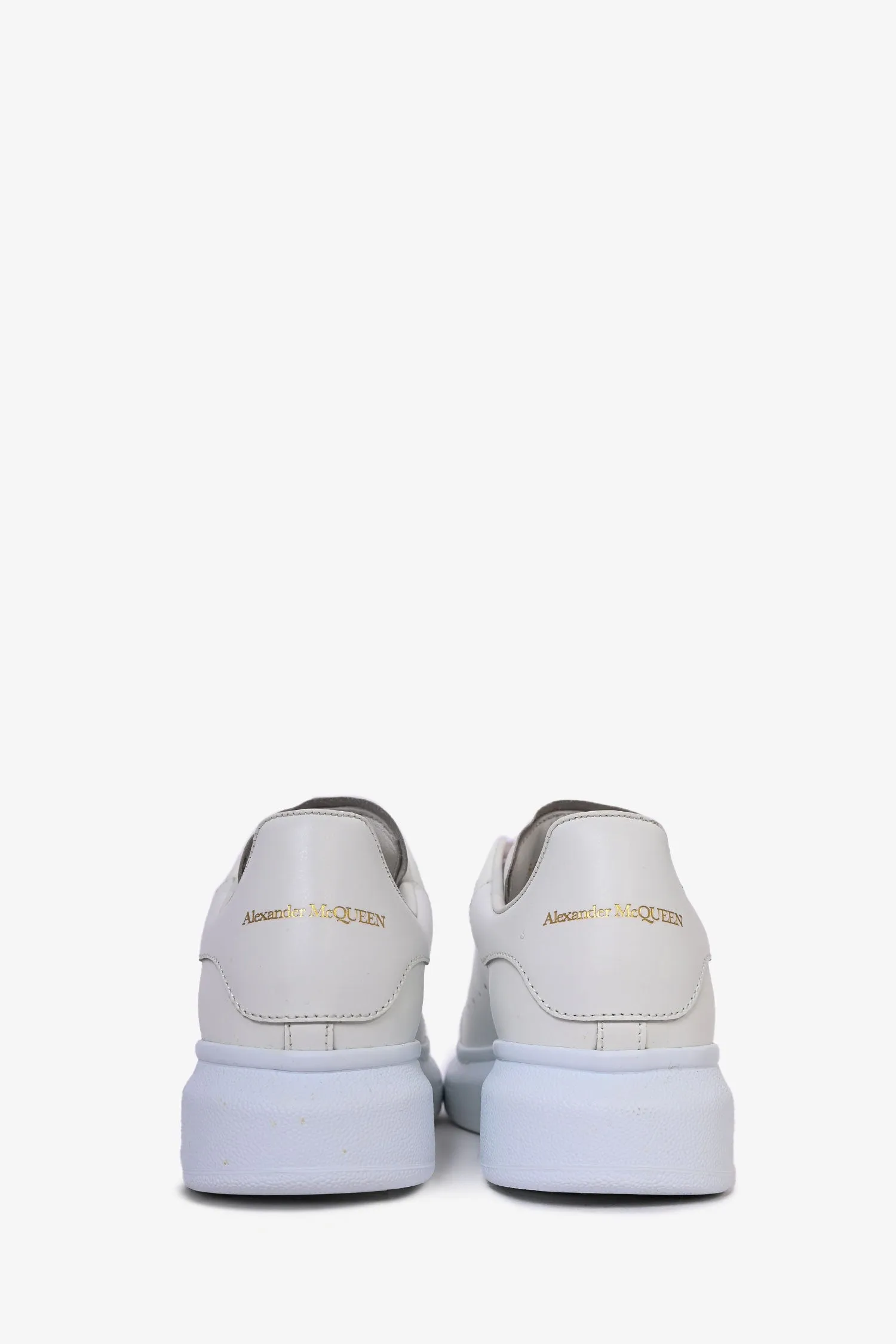 Alexander McQueen 2024 White Leather Pink Lace Sneakers Size 37