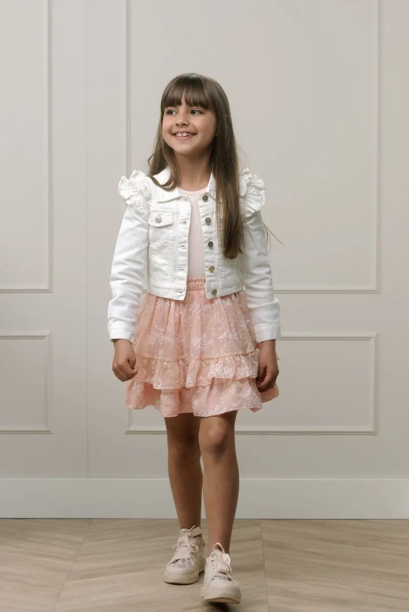 ALLY ruffles jacket Off white