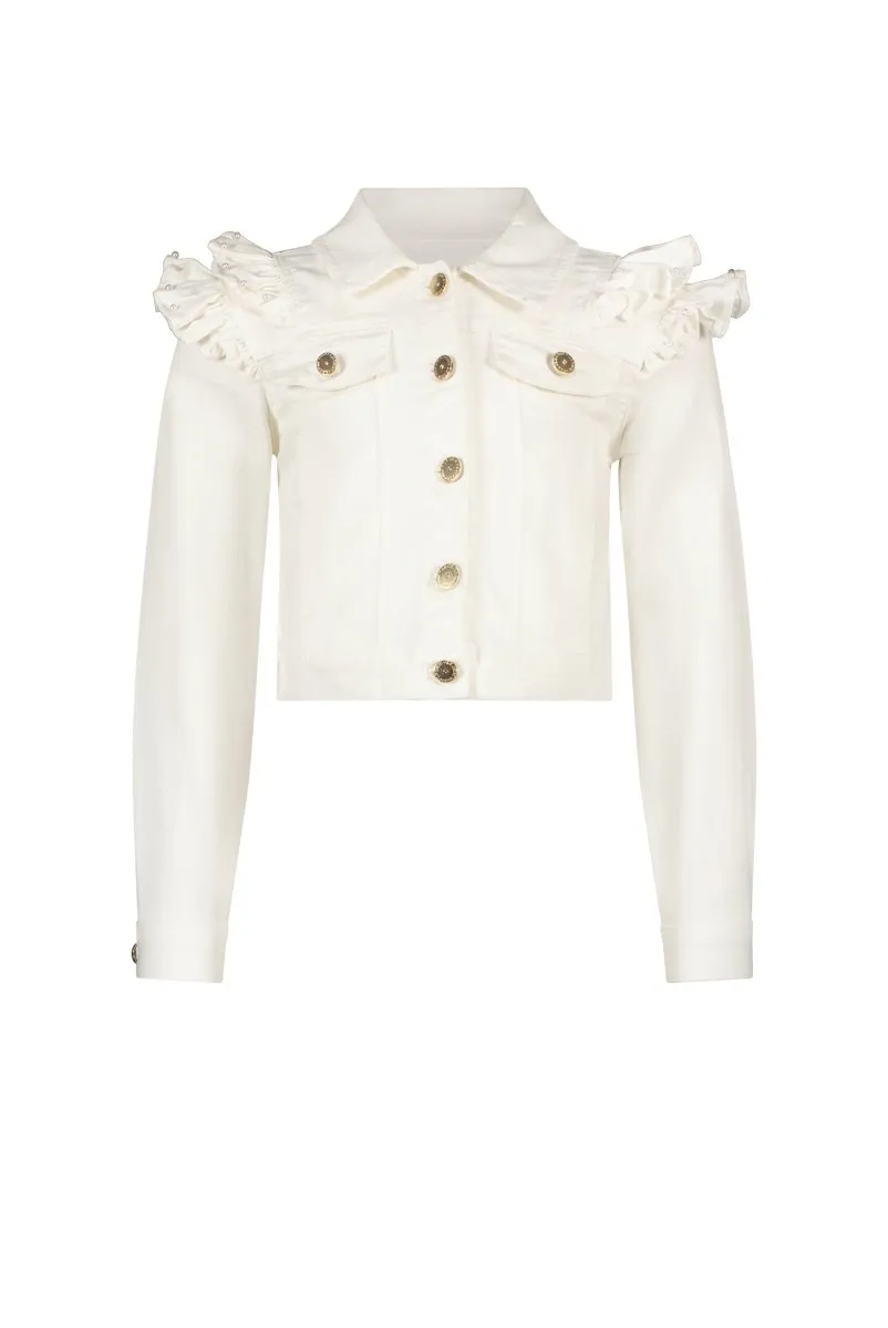 ALLY ruffles jacket Off white