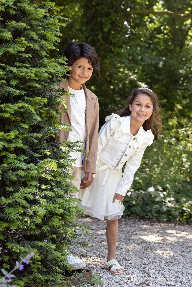 ALLY ruffles jacket Off white