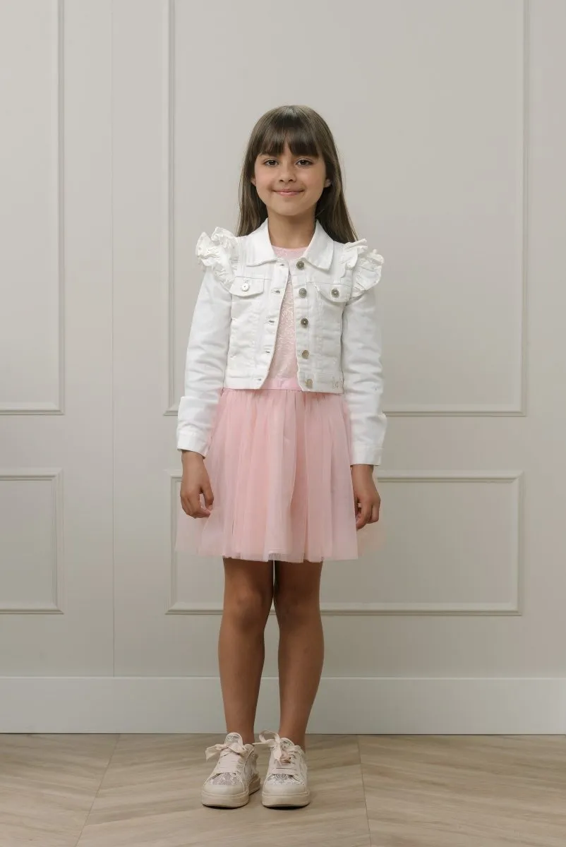 ALLY ruffles jacket Off white
