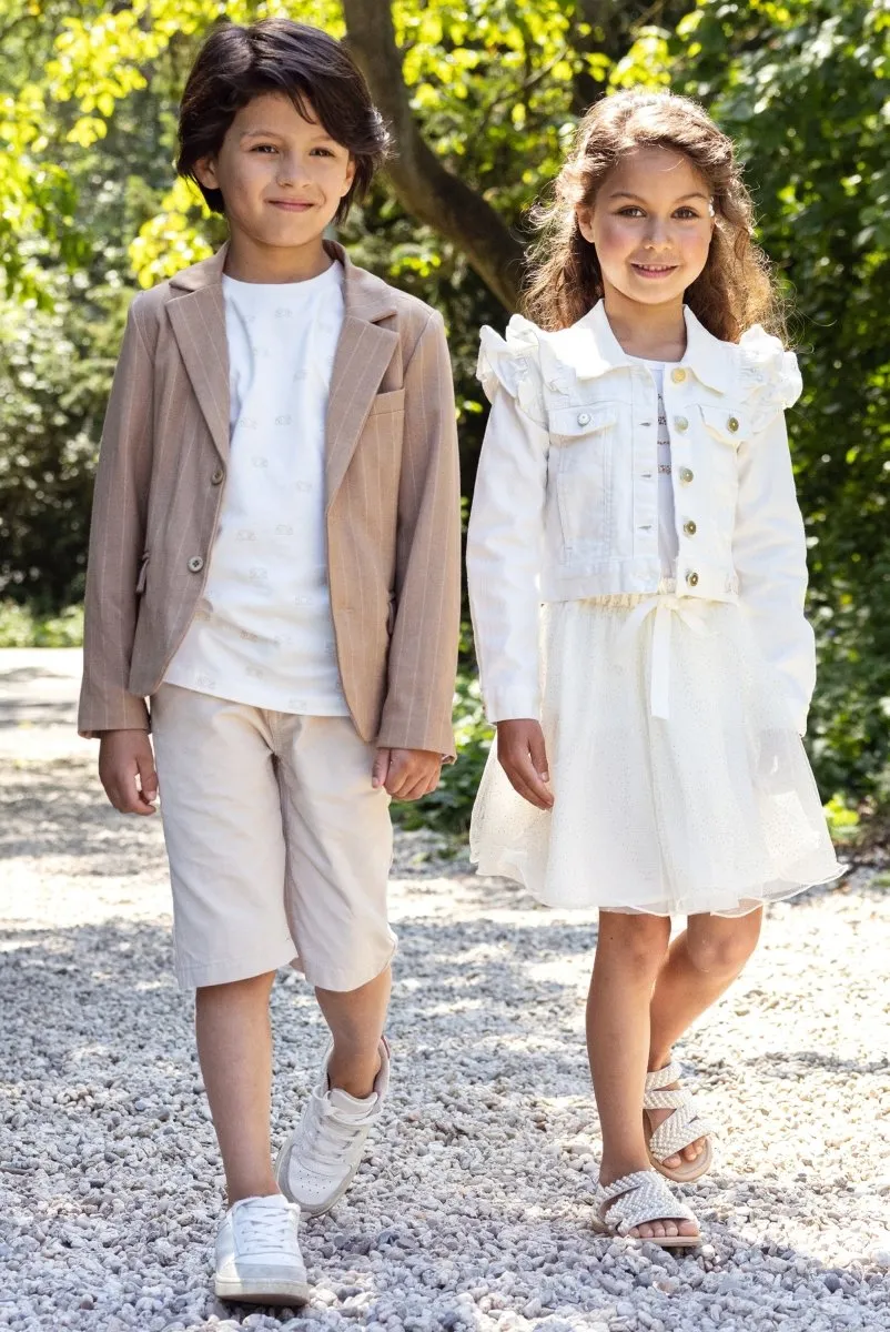 ALLY ruffles jacket Off white