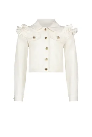 ALLY ruffles jacket Off white