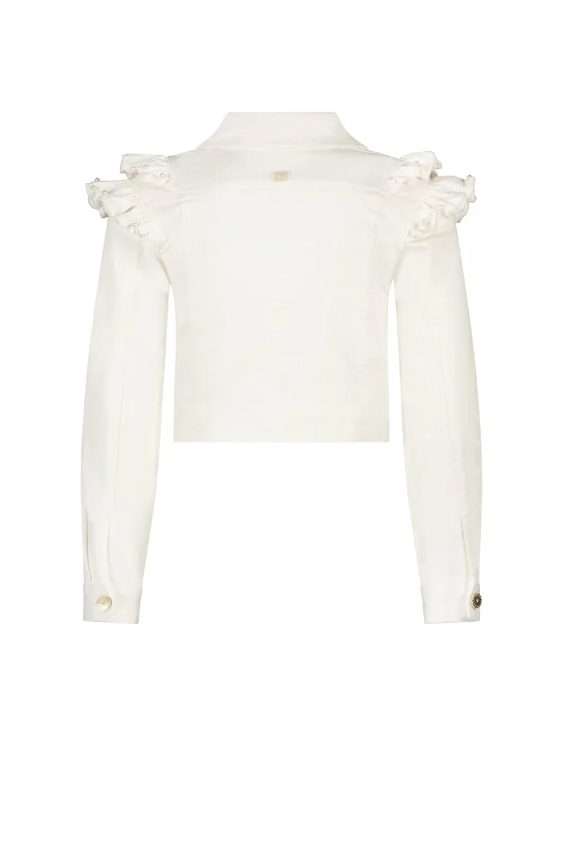 ALLY ruffles jacket Off white