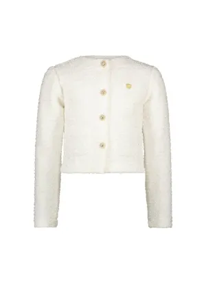 AMSY glitter-knit jacket Off white
