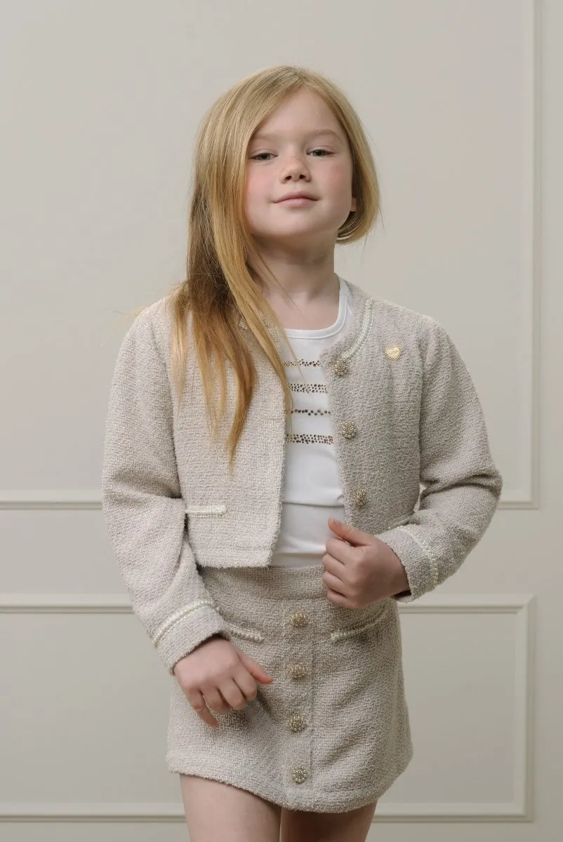 AMY Chic tweed jacket Oatmeal