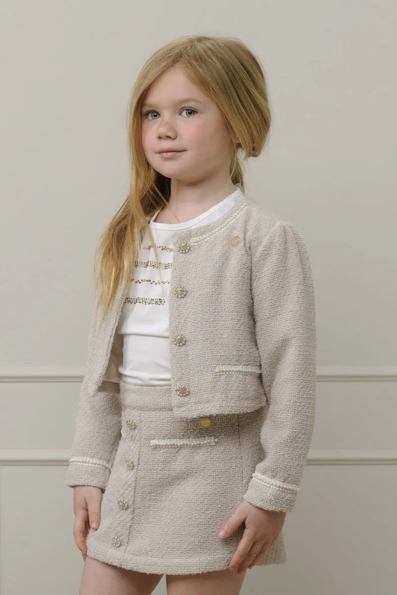 AMY Chic tweed jacket Oatmeal