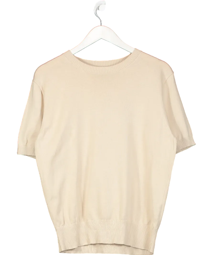 Anthology Beige Knitted T-shirt UK L