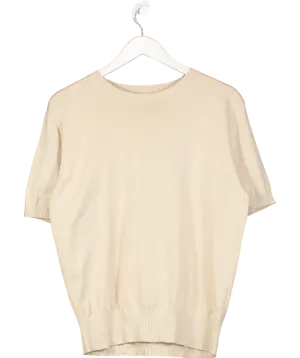 Anthology Beige Knitted T-shirt UK L