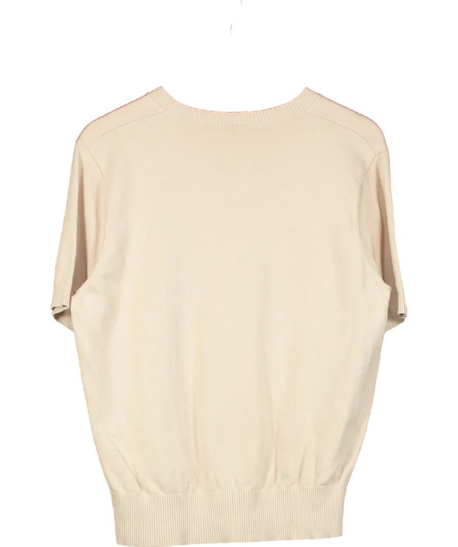 Anthology Beige Knitted T-shirt UK L