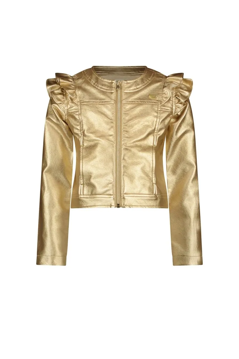 ARLYN gold fake leather jacket Champagne