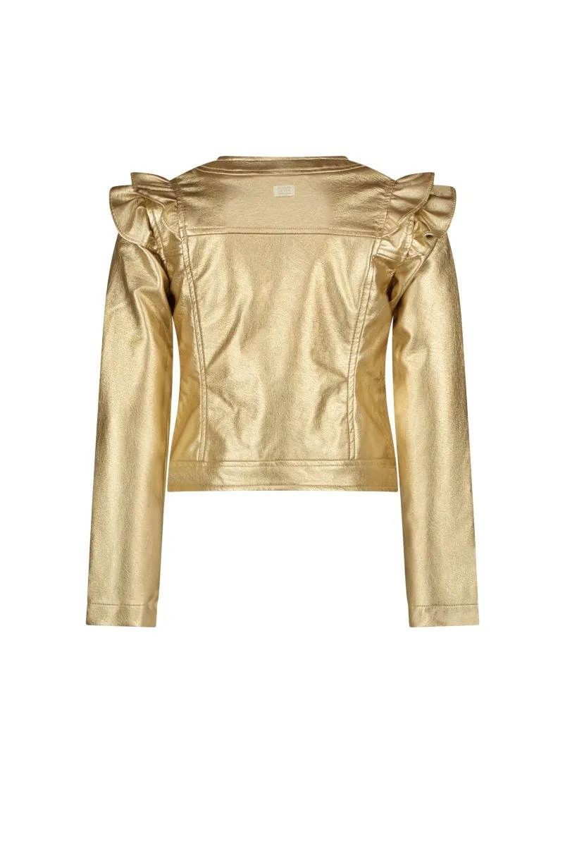 ARLYN gold fake leather jacket Champagne