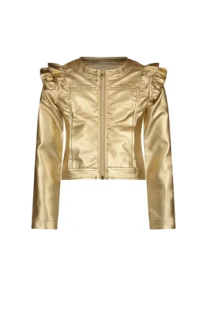 ARLYN gold fake leather jacket Champagne