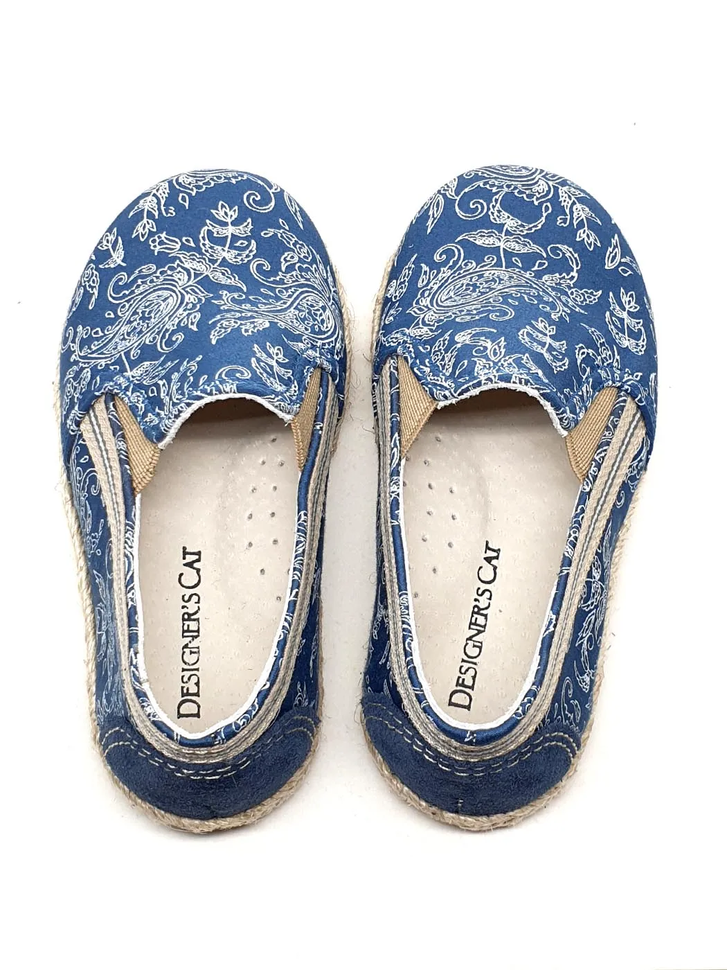 Baptismal Baby shoe Espadrille for Boy-WESLEY blue