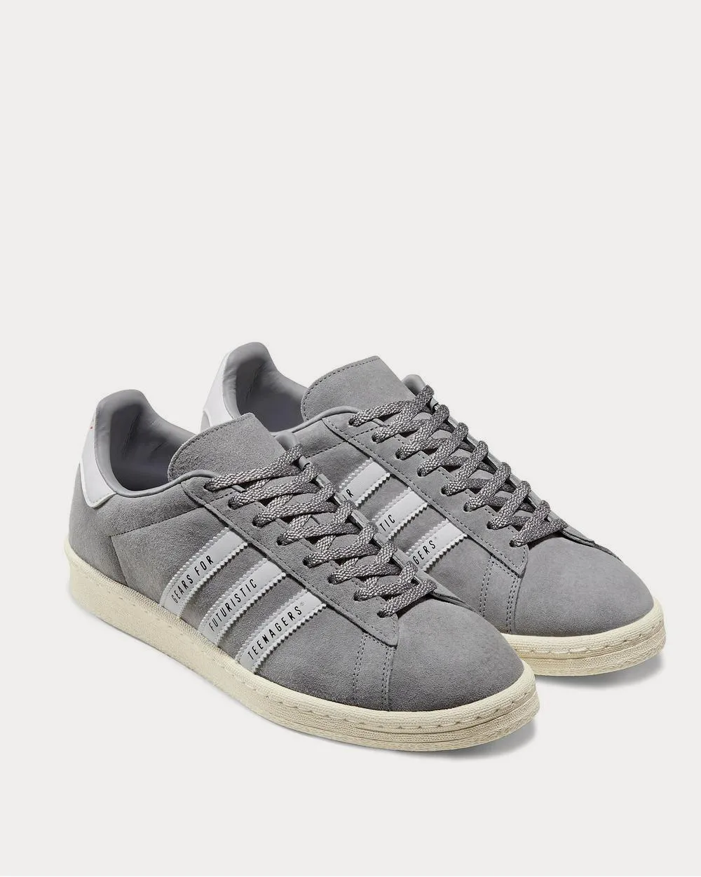 Campus Leather-Trimmed Suede Gray low top sneakers