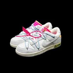 CE - OW x Dunk (NO.38) light blue shoelace pink buckle
