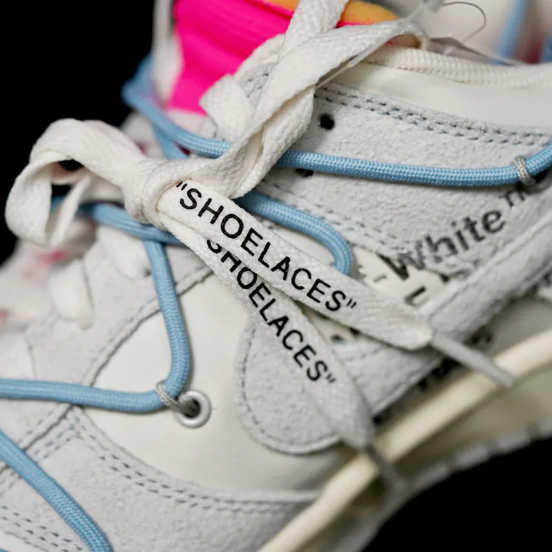 CE - OW x Dunk (NO.38) light blue shoelace pink buckle