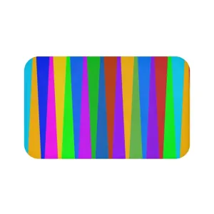 Chic Colorful Stripes Bath Mat