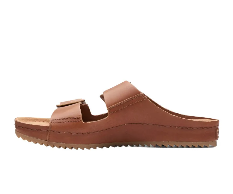 Clarks Womens Sandal Brookleigh Sun Dark Tan Leather