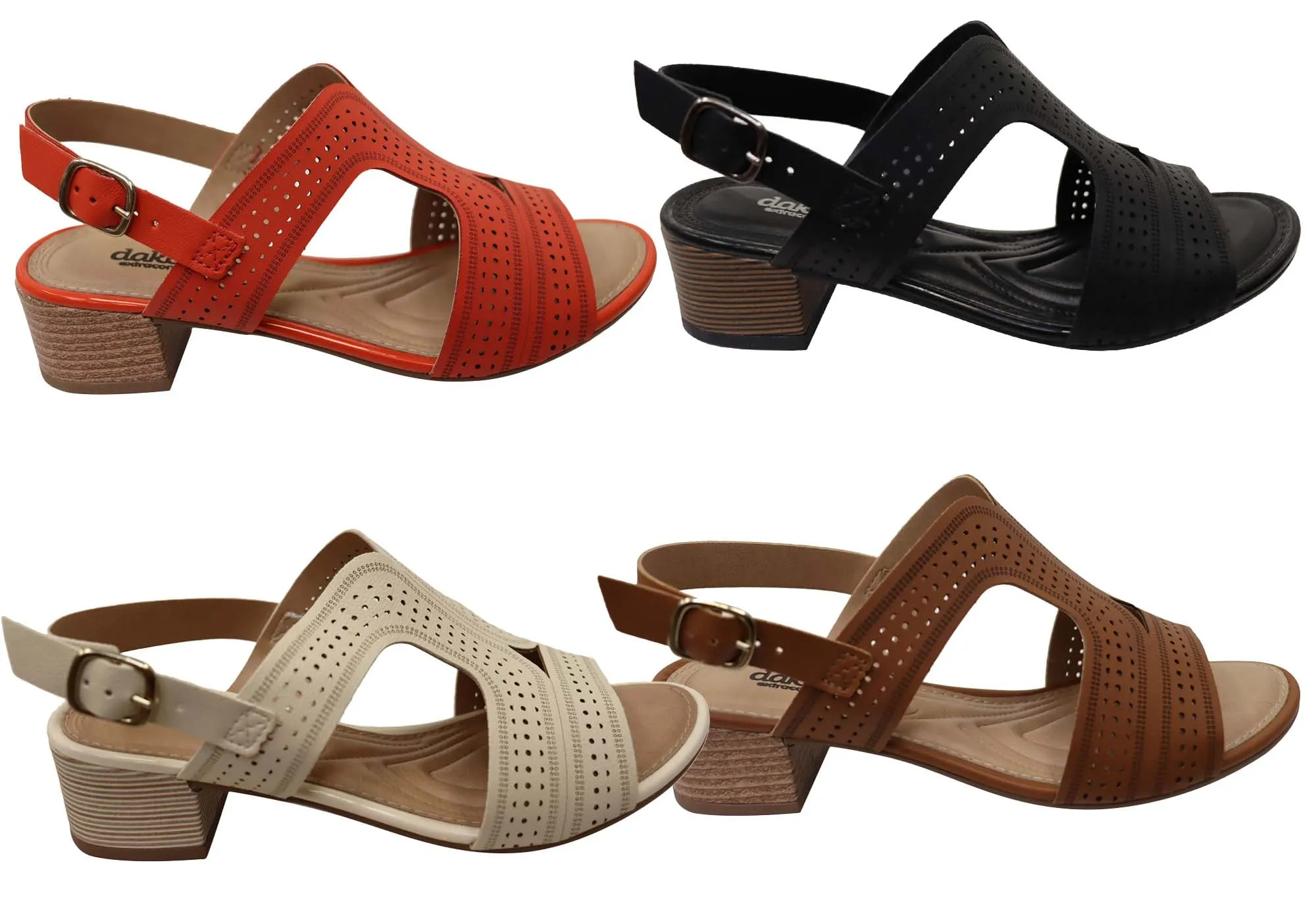 Dakota Eaglemont Womens Comfortable Low Heel Sandals Made In Brazil