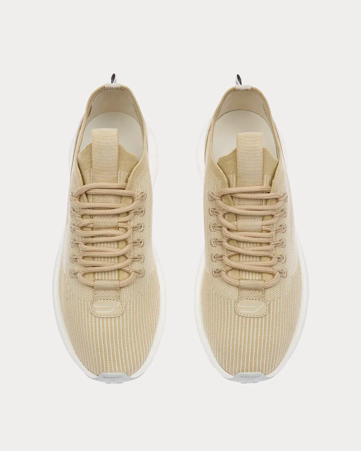 Dean Leather, Fabric & Polyester Dusty White / Beige Low Top Sneakers
