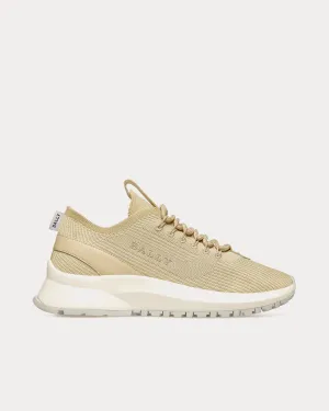 Dean Leather, Fabric & Polyester Dusty White / Beige Low Top Sneakers