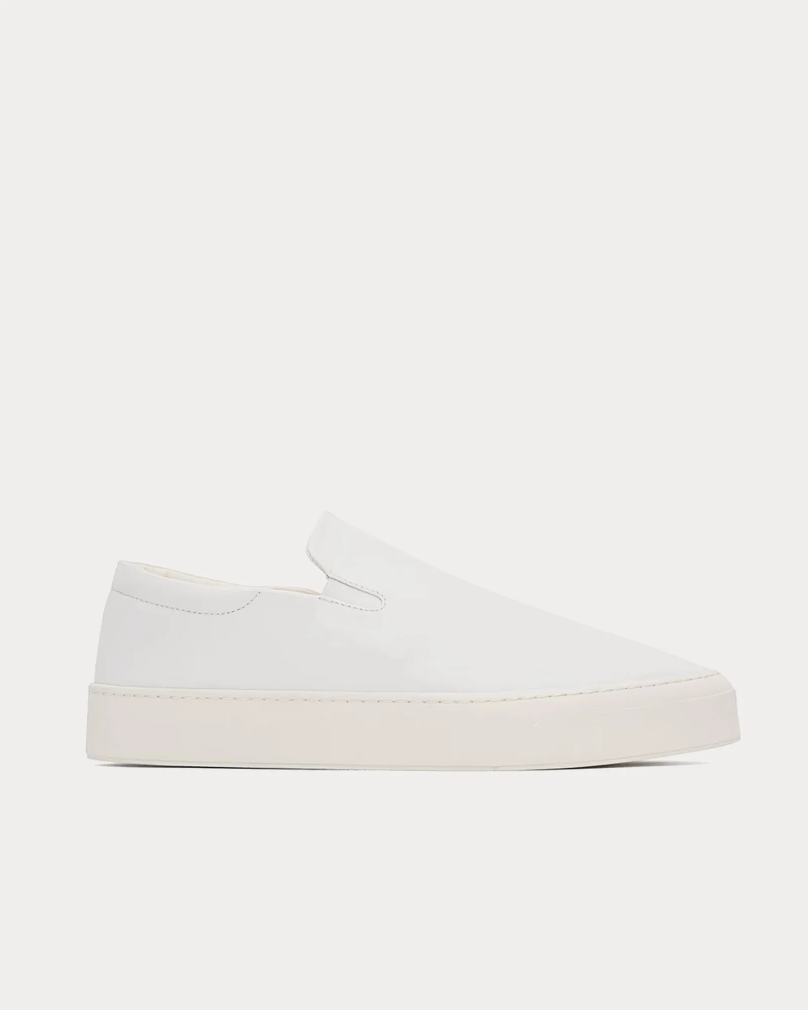 Dean Leather White Slip On Sneakers