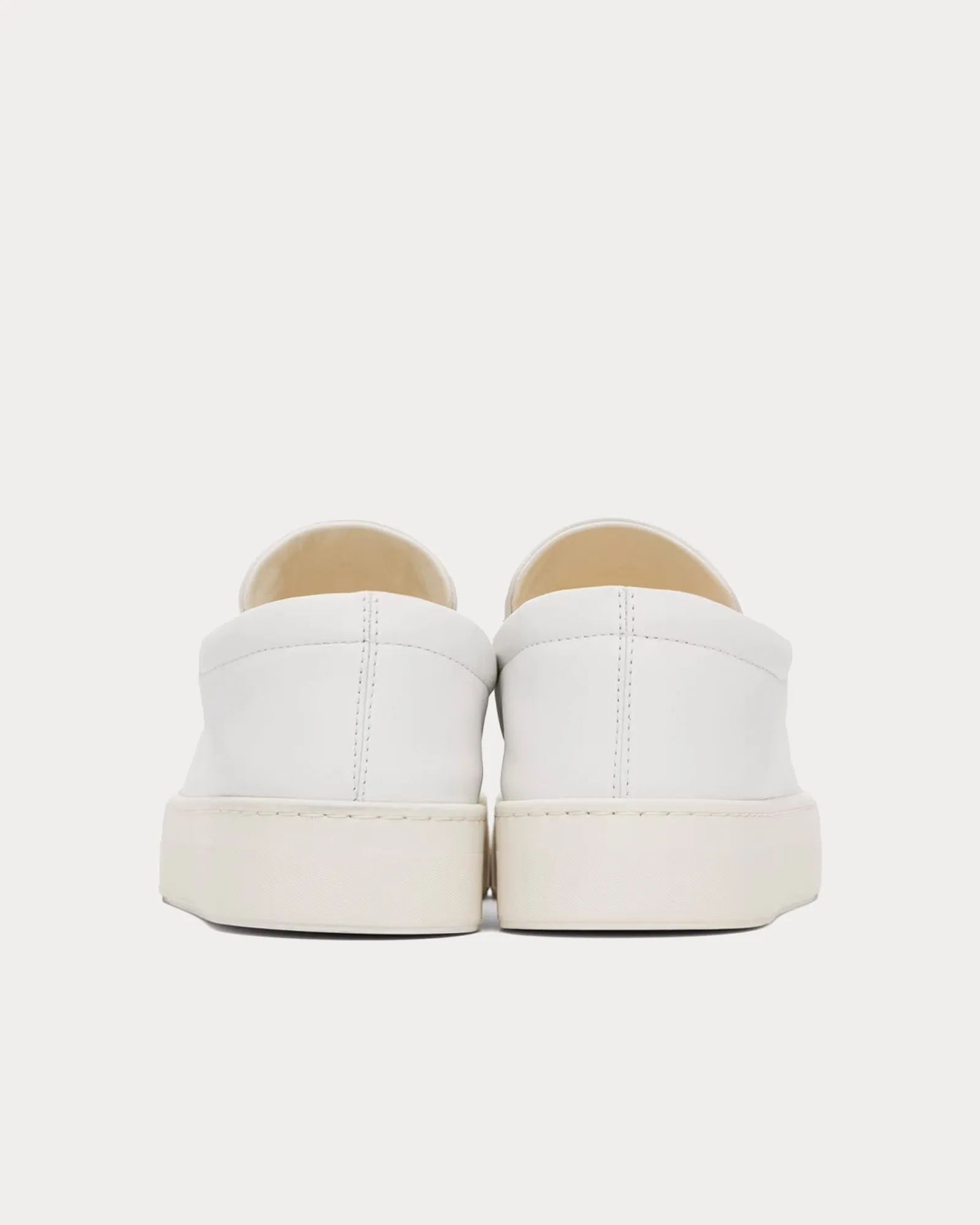 Dean Leather White Slip On Sneakers