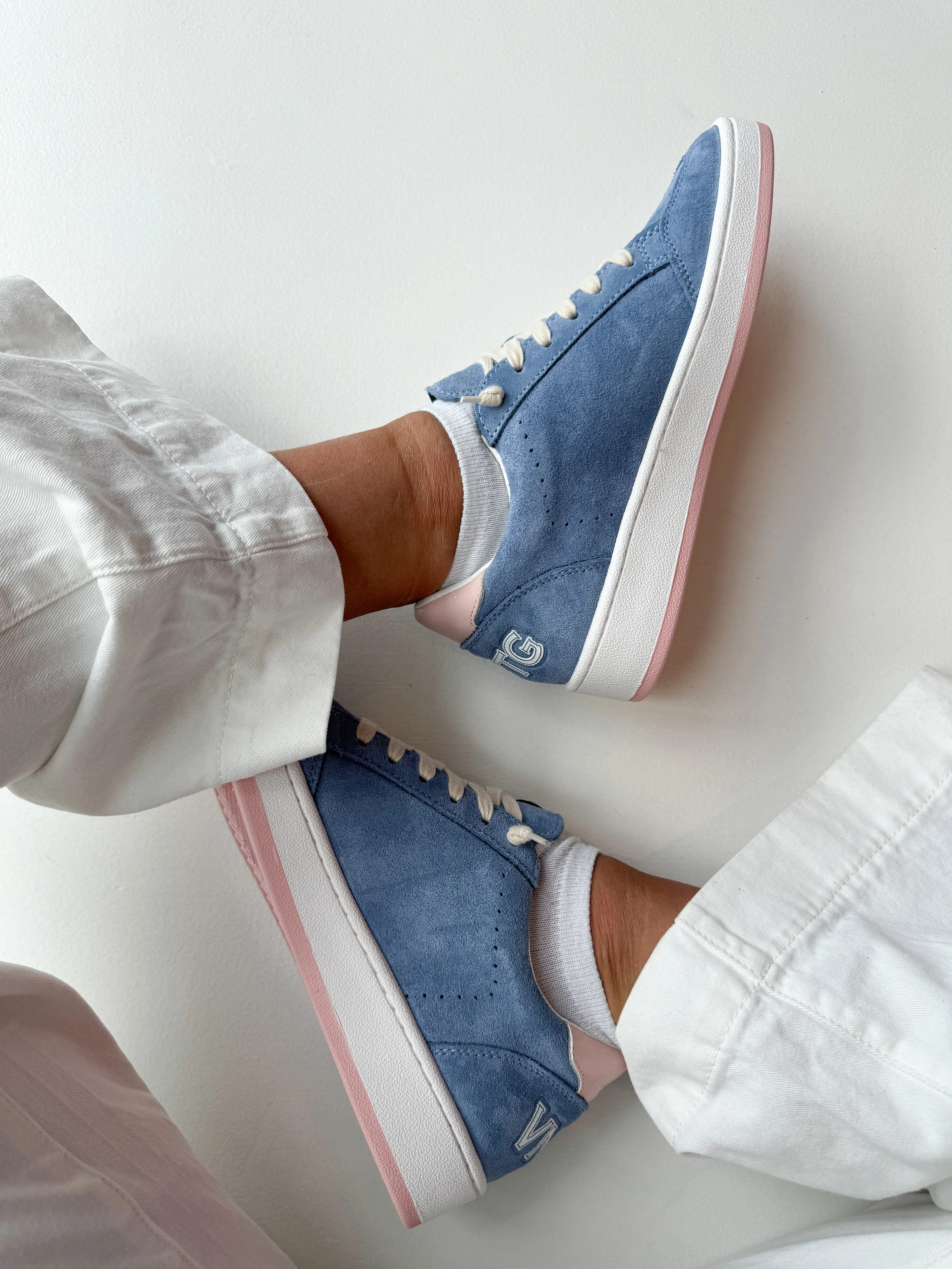 Denisse Light Blue Suede Sneaker