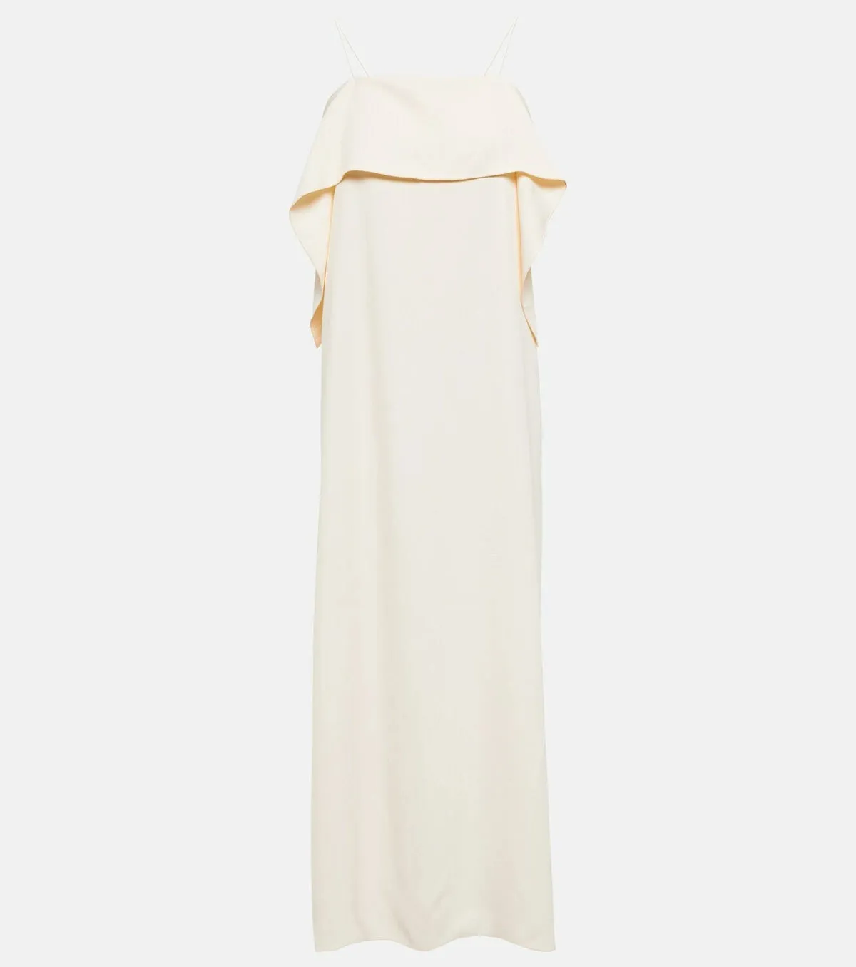 Draped Twill Slip Dress