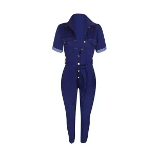 Fashion New Casual Sexy Denim Jumpsuit For Women