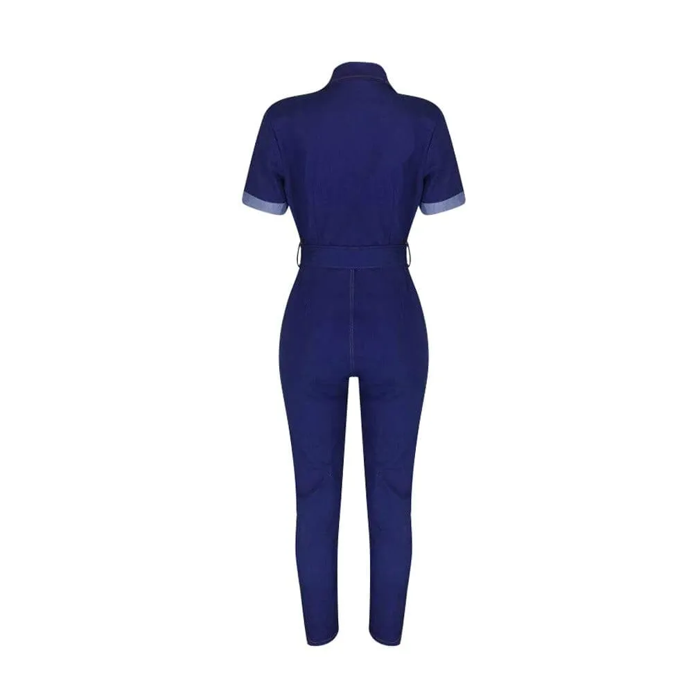 Fashion New Casual Sexy Denim Jumpsuit For Women