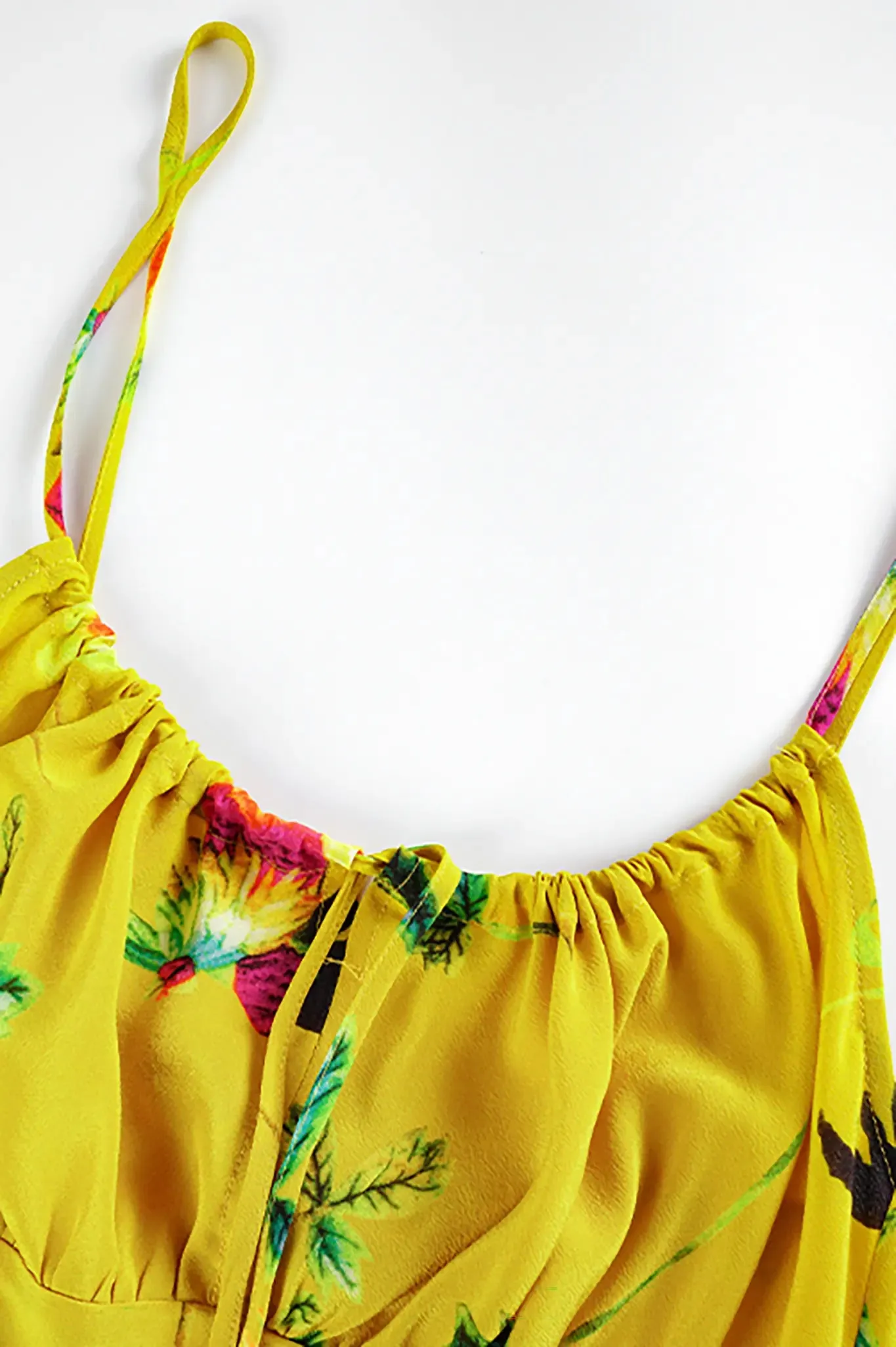 French Inspired Mulberry Silk Printed Vacation Slip Dress