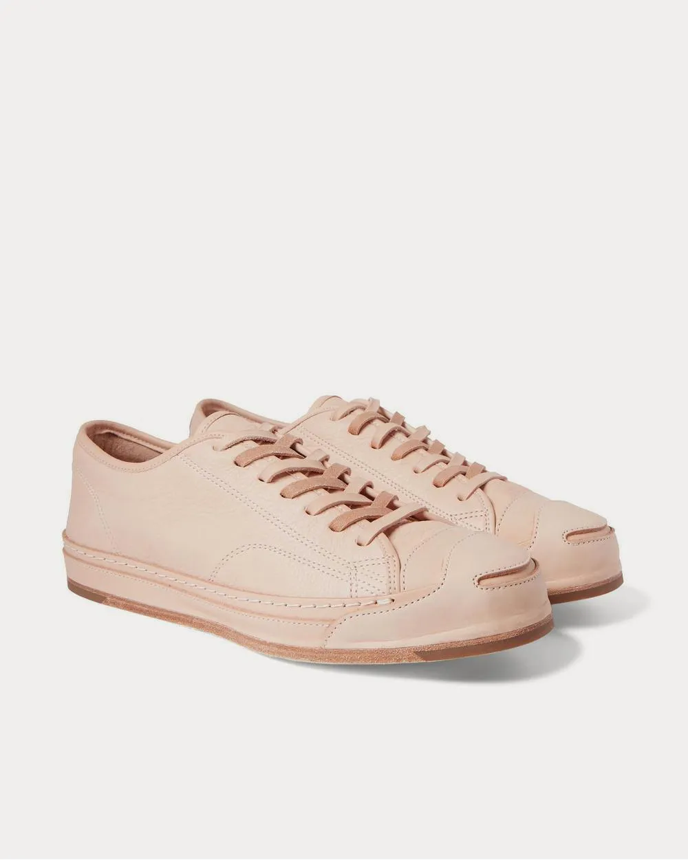 Full-Grain Leather  Neutral low top sneakers