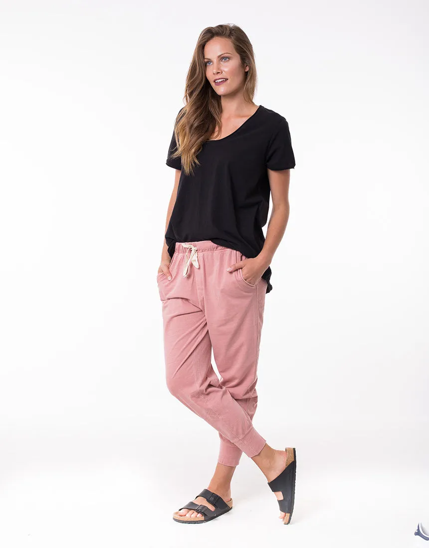 Fundamental V Neck Tee - Washed Black