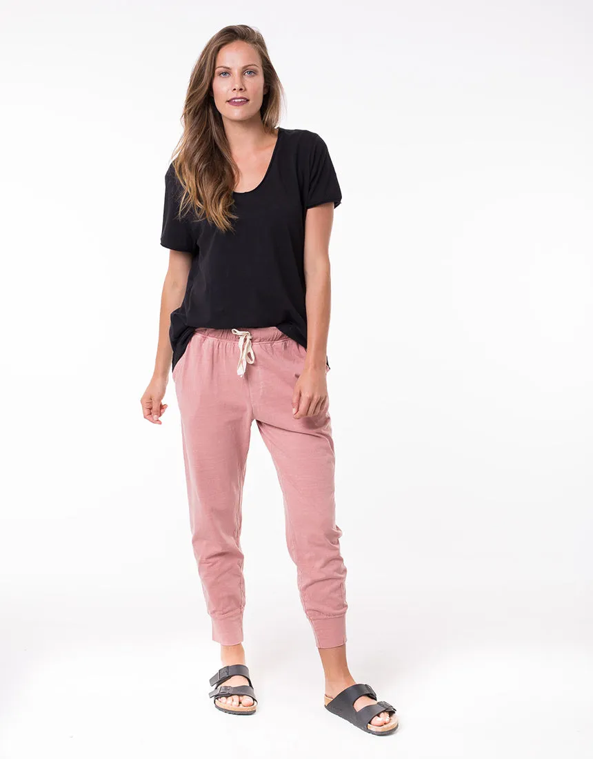Fundamental V Neck Tee - Washed Black