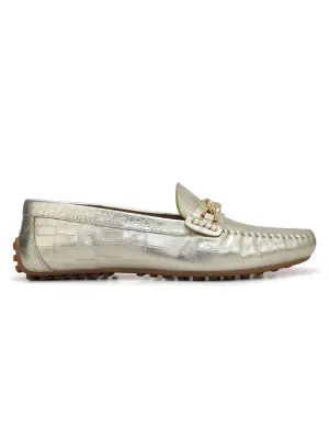 Gold Chain Embellished Moccasins