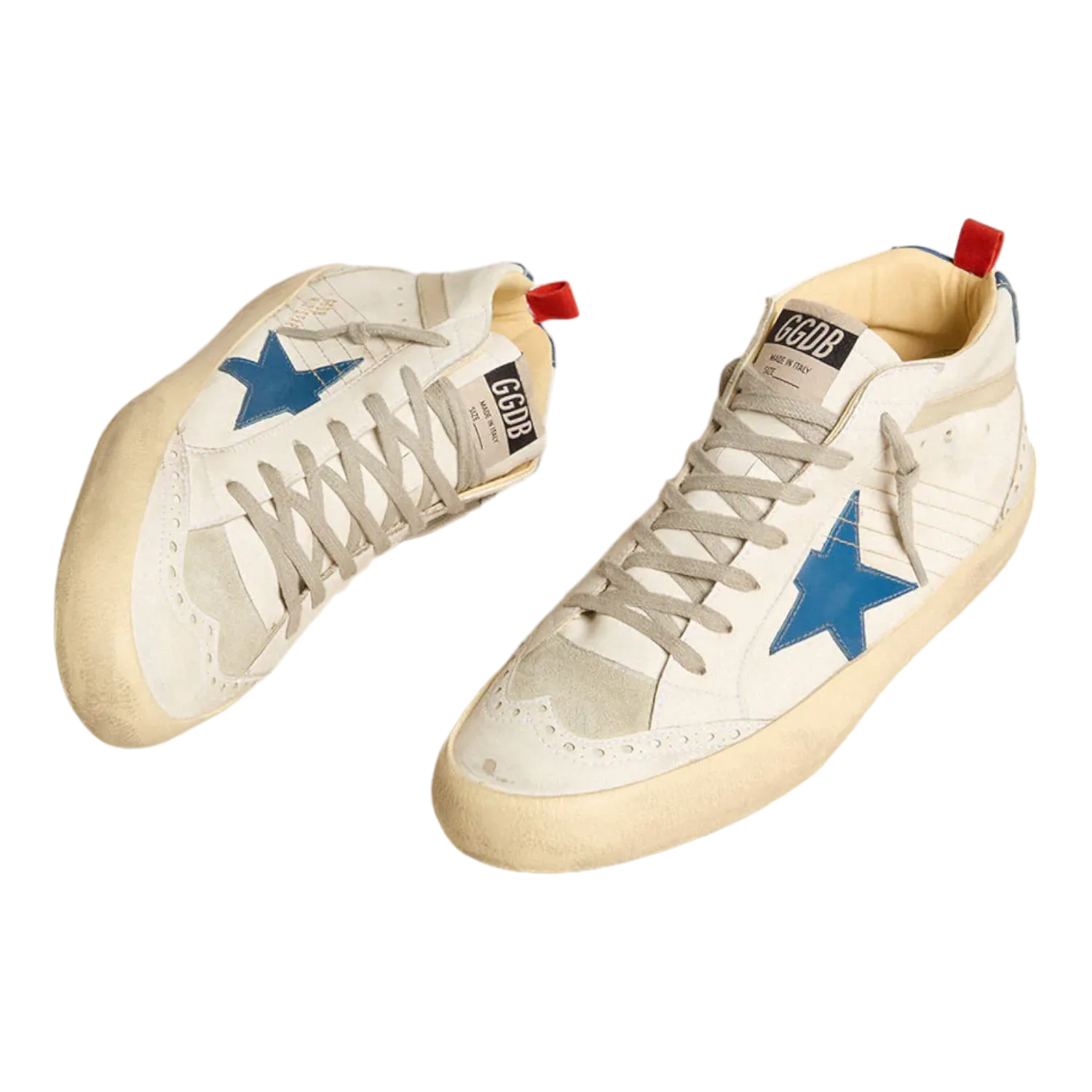 Golden Goose Mid Star Bio based Upper Suede Toe Leather Star and Wave GMF00122.F004765.82374