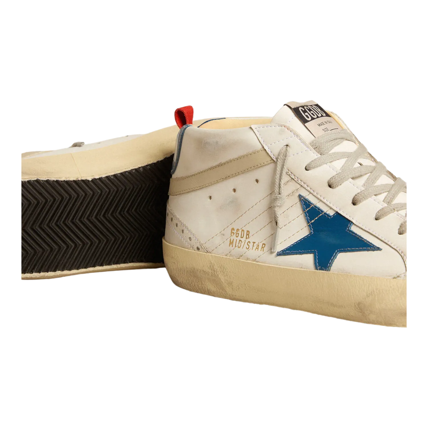 Golden Goose Mid Star Bio based Upper Suede Toe Leather Star and Wave GMF00122.F004765.82374