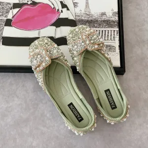 Green Crystal Flats