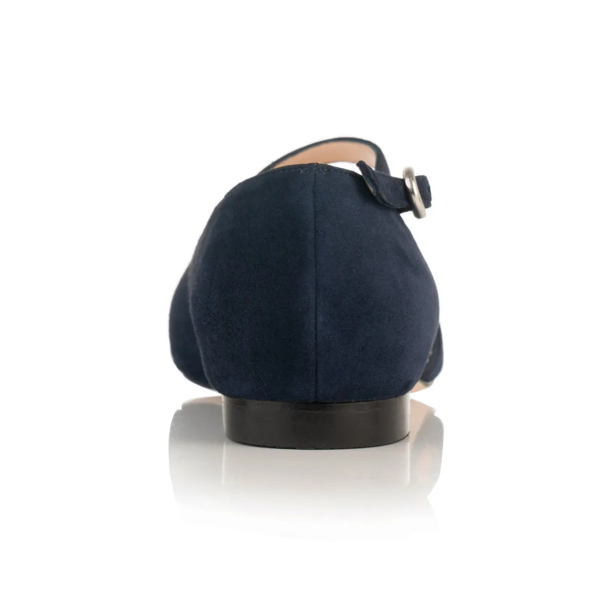 Indy Extra Wide Width Flats - Navy Suede