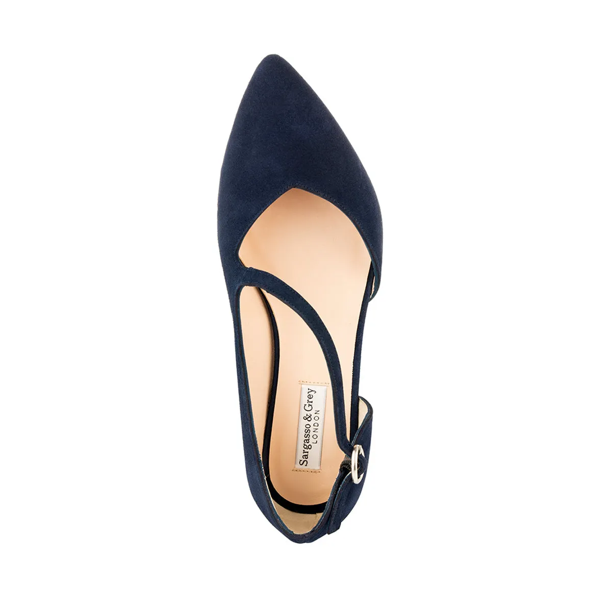 Indy Extra Wide Width Flats - Navy Suede