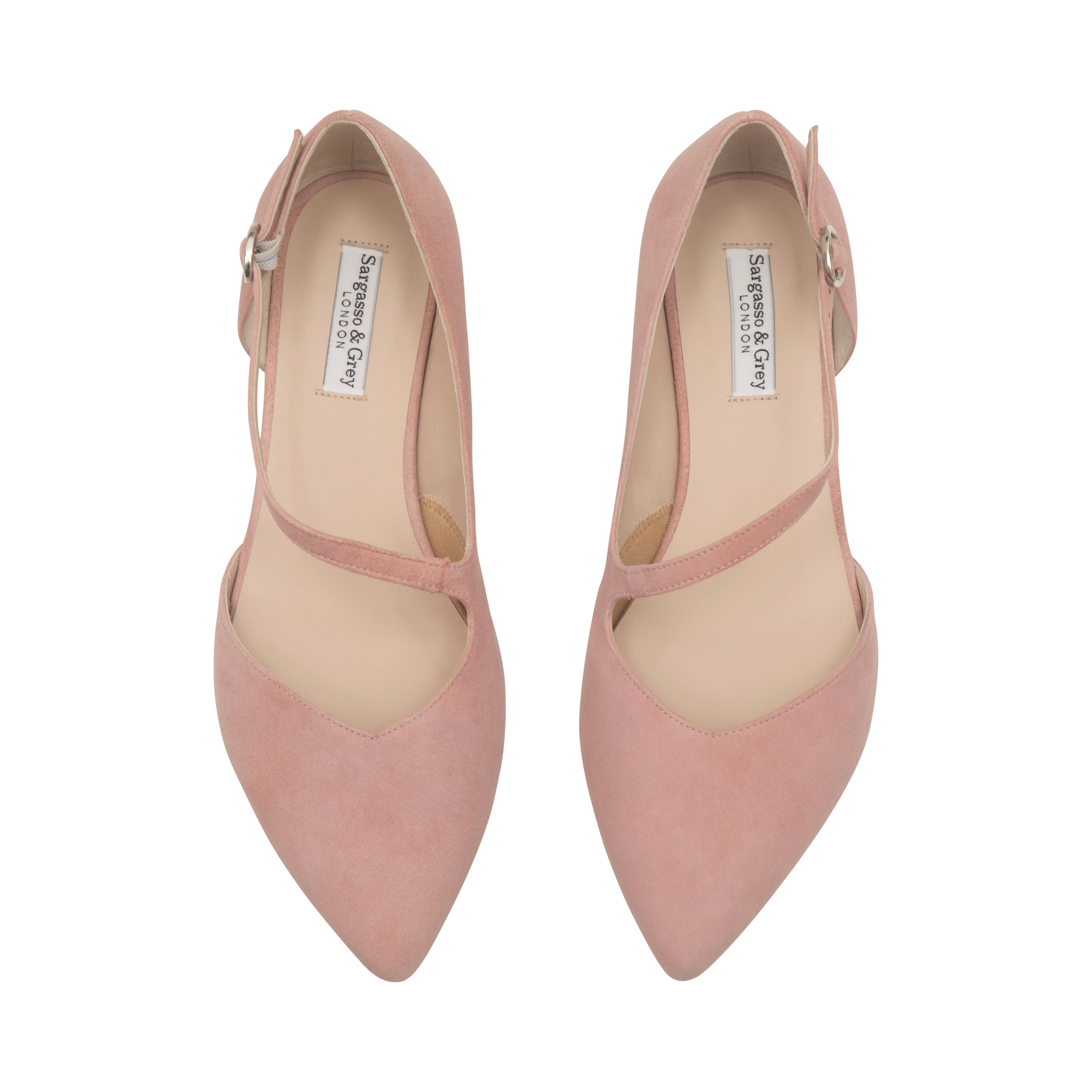 Indy Extra Wide Width Flats - Peony Pink Suede