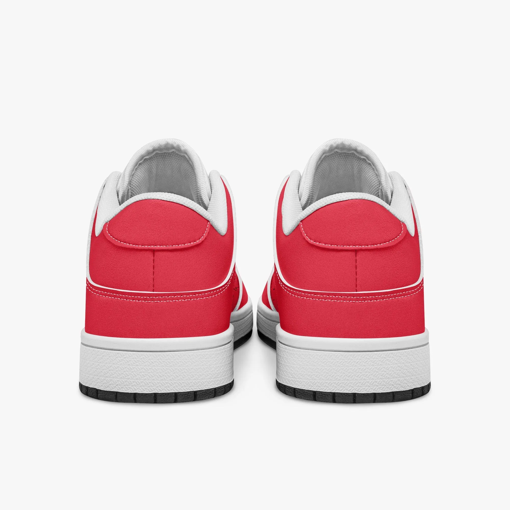 Kicxs Red PS2 Casual Low-Top Leather Sneakers