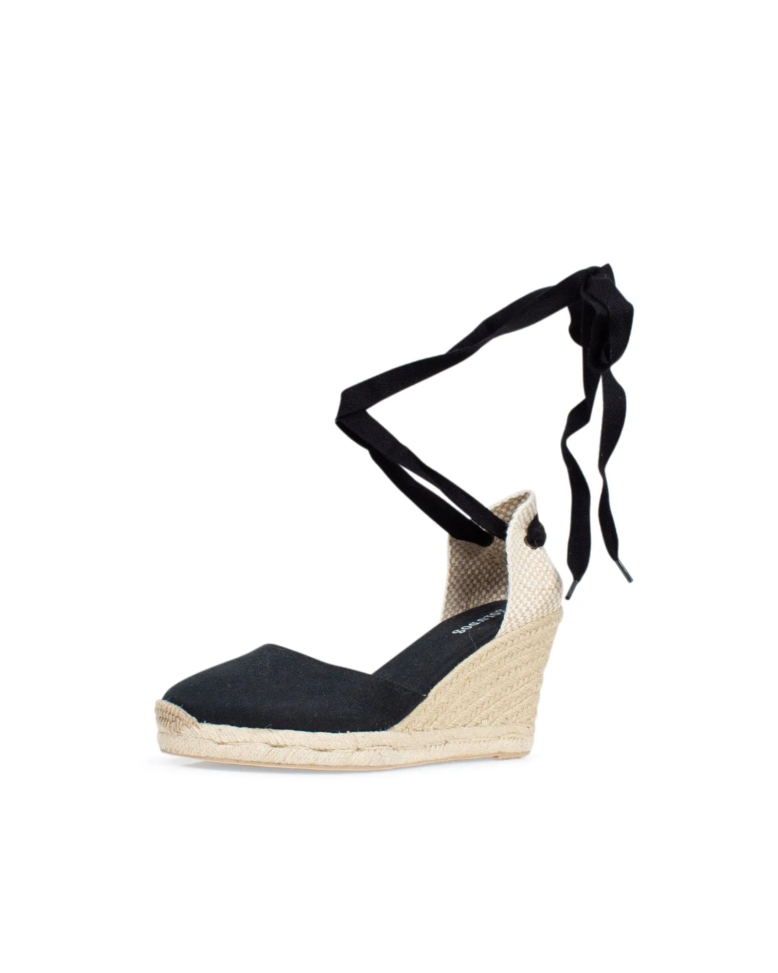 Lace Up Wedge Espadrilles
