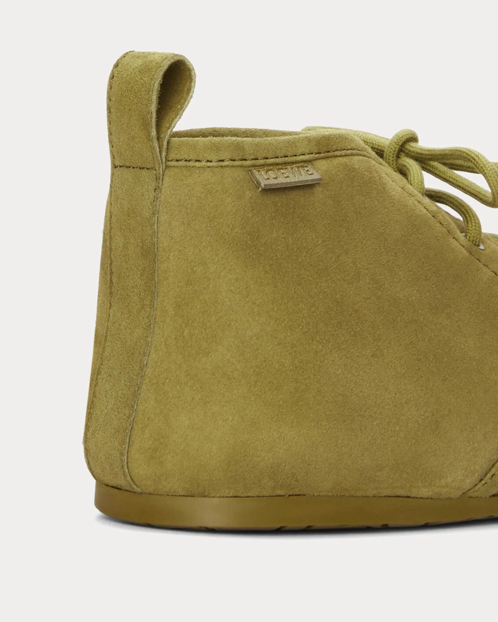 Lago Suede & Shearling Olive Green Booties