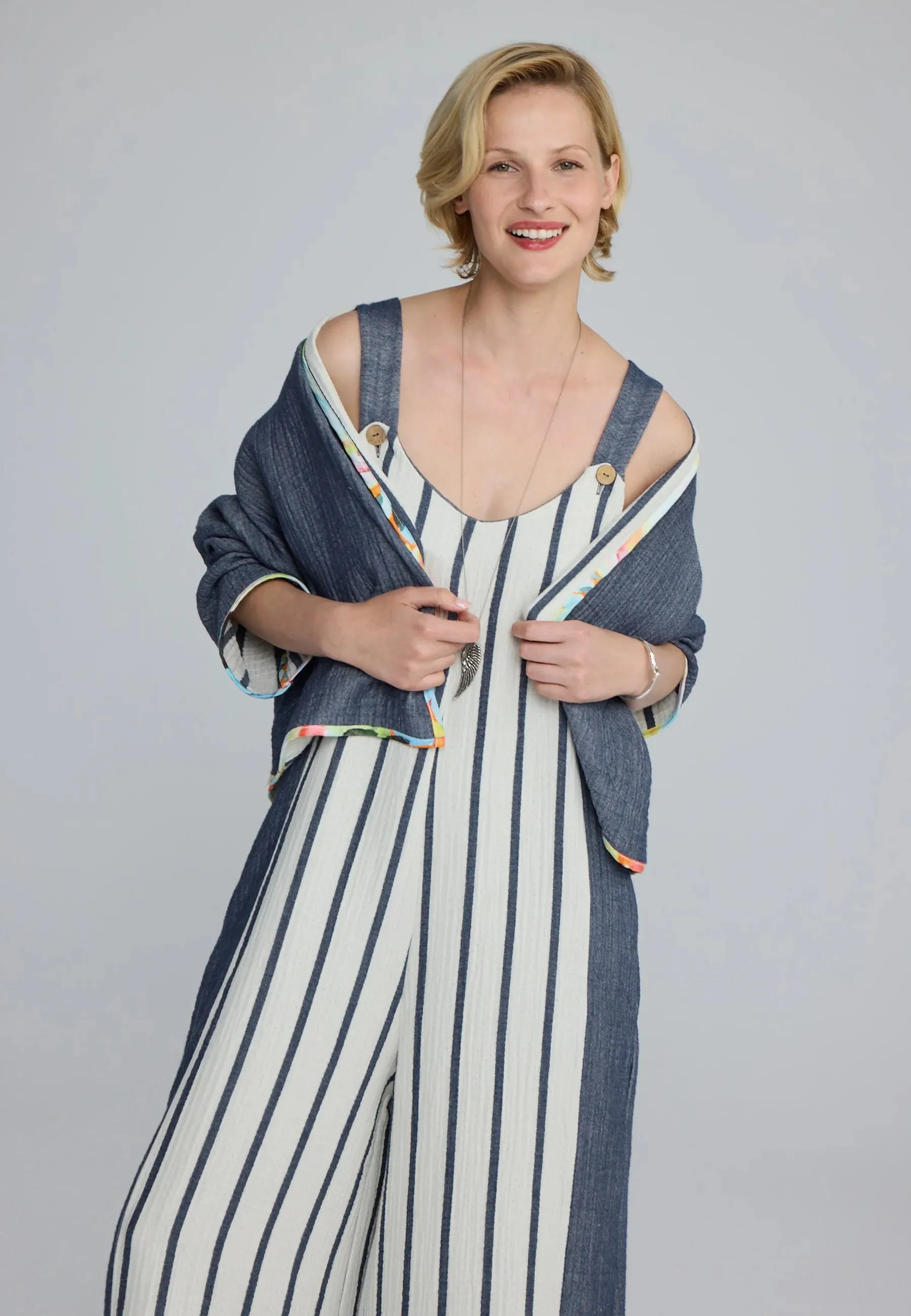 LAGUNA – Striped Muslin Jumpsuit